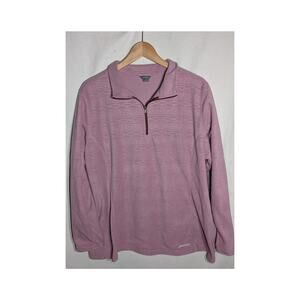 Eddie Bauer Womens‎ Quarter Zip Sweater Sz 2XL Purple Aztec Western Outdoors